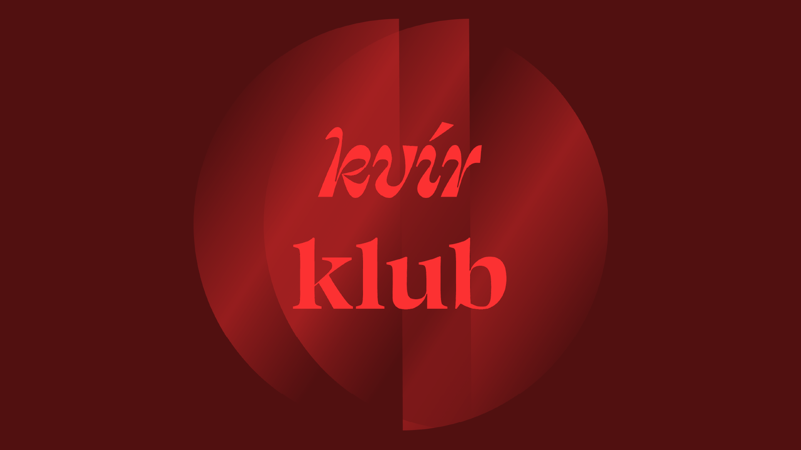 Grafika s nápisom kvír klub.